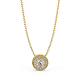 Zawieszka halo z żółtego złota z diamentami 0,15 ctw