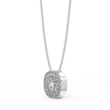 Zawieszka w stylu halo z białego złota z diamentami 0,22 ctw