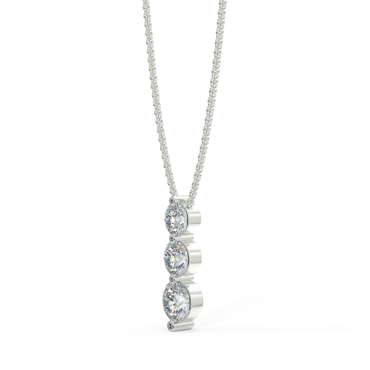 Zawieszka Trio z białego złota z diamentami 0,35 ctw