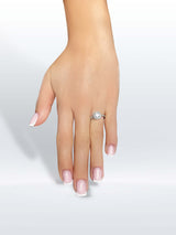 Pierścionek zaręczynowy Aurora Cushion – białe złoto, diamenty 1,20 ct