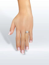 Pierścionek zaręczynowy Aurora Cushion – białe złoto, diamenty 1,20 ct