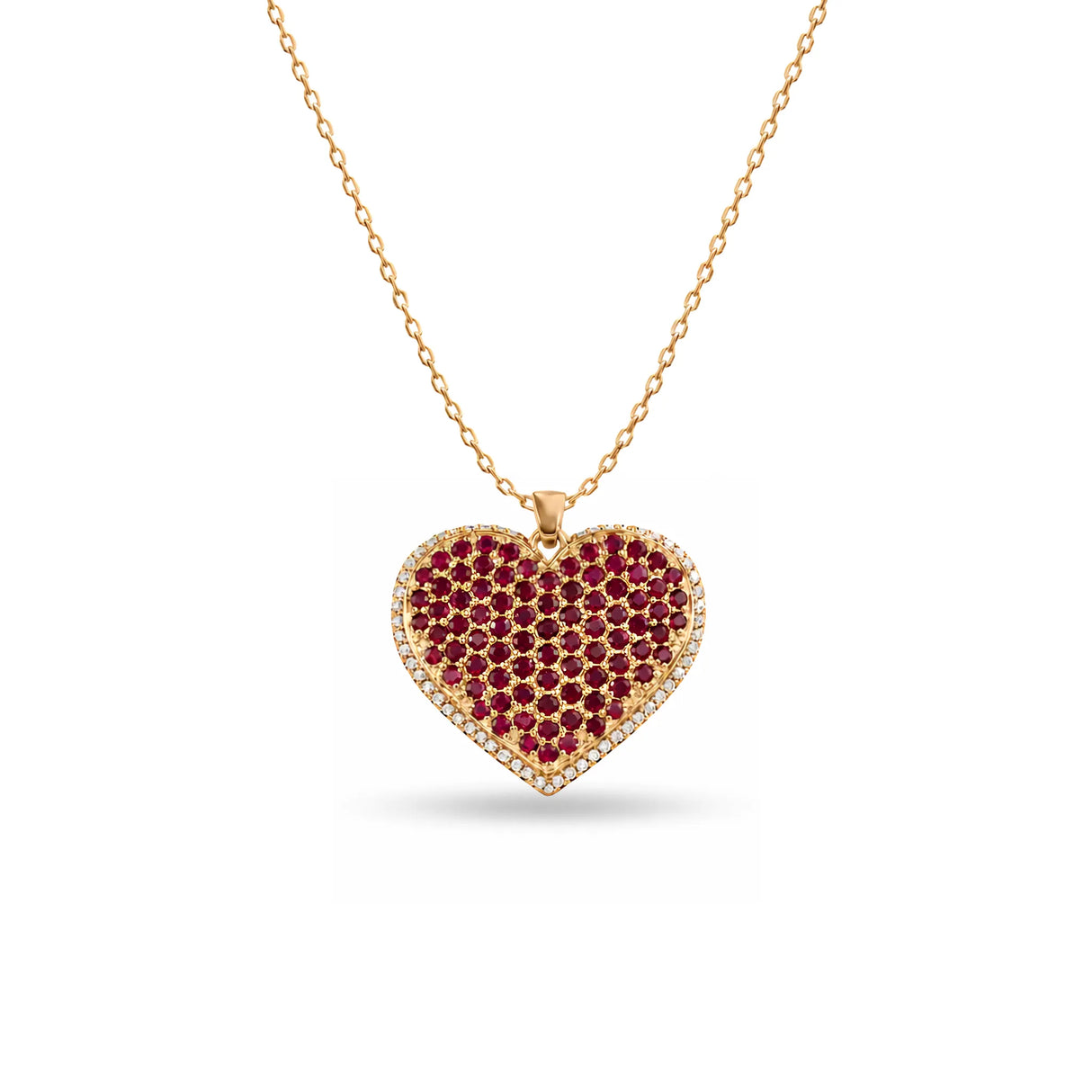 Ruby Heart - zawieszka z rubinami i diamentami