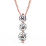 Zawieszka Trio z różowego złota z diamentami 0,35 ct