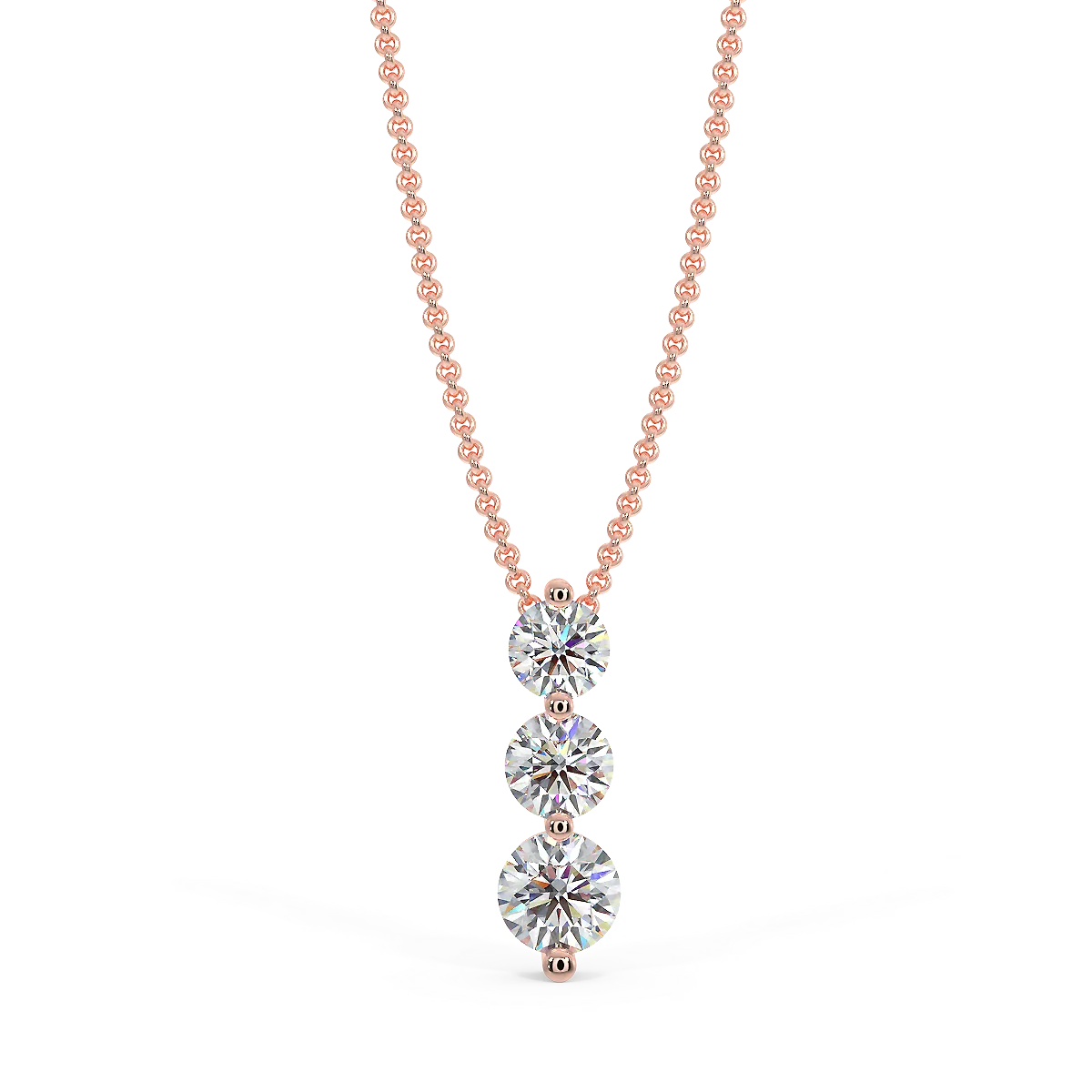 Zawieszka Trio z różowego złota z diamentami 0,35 ctw
