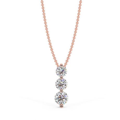 Zawieszka Trio z różowego złota z diamentami 0,35 ctw