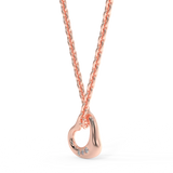Zawieszka serce z różowego złota z 3 diamencikami