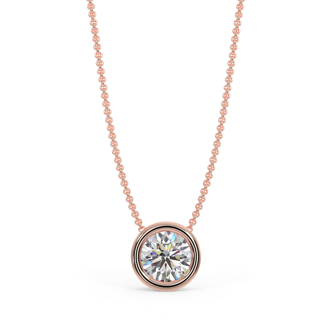 Zawieszka w różowym złocie z diamentem 0,40ct