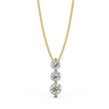 Zawieszka z 3 diamentami 0,35ct w żółtym złcoie
