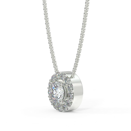 Zawieszka z diamentami w białym złocie