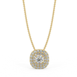 Zawieszka z diamentami w żółtym złocie z podwójną linią diamentów