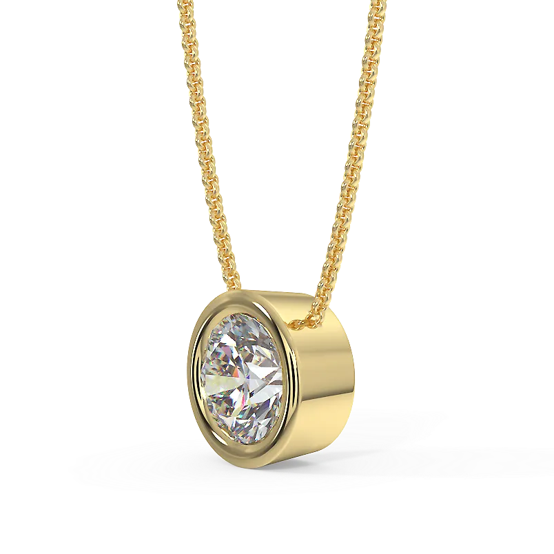 Zawieszka z diamentem 0,40ct w żółtym złcoie