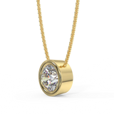 Zawieszka z diamentem 0,40ct w żółtym złcoie