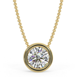 Zawieszka z diamentem 0,40ct w żółtym złcoie