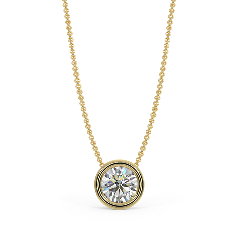 Zawieszka z diamentem 0,40ct w żółtym złcoie