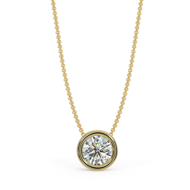 Zawieszka z diamentem 0,40ct w żółtym złcoie