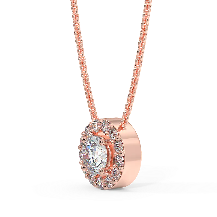 Zawieszka z różowego z diamentami