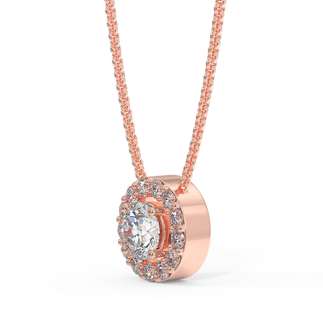 Zawieszka z różowego z diamentami