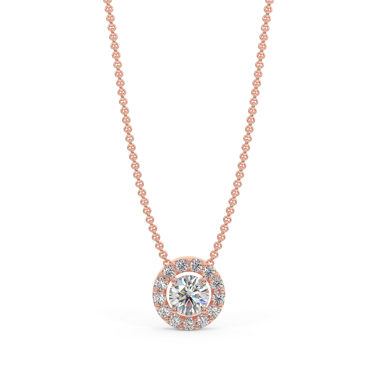 Zawieszka z różowego z diamentami