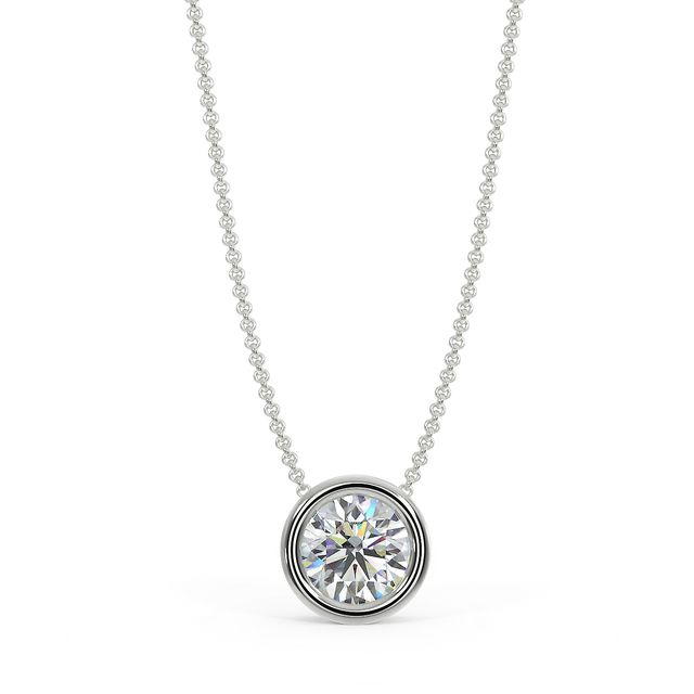 Zawieszka z białego złota z diamentem 0,40ct